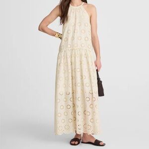 Madewell Embroidered Drop-Waist Maxi Dress Size Small